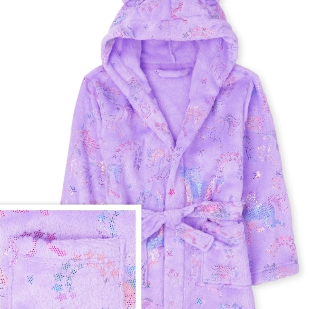 Purple Unicorn Robe With Uncorn Hood -The Children's Place XL 14 ☆sold Out